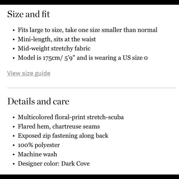 J.Crew Neoprene Scuba Surf Skater Floral Print Skirt - Picture 2 of 9